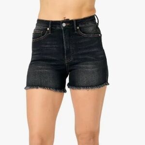 Judy Blue High Waist Tummy Control Fray Hem Shorts